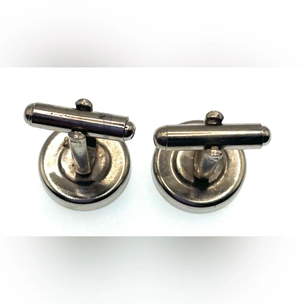 3 for $30 Vintage Classic Silver Tone Fabric Covered Cufflinks